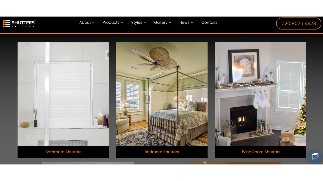 Showroom gallery and residential plantation shutters installation showcase
