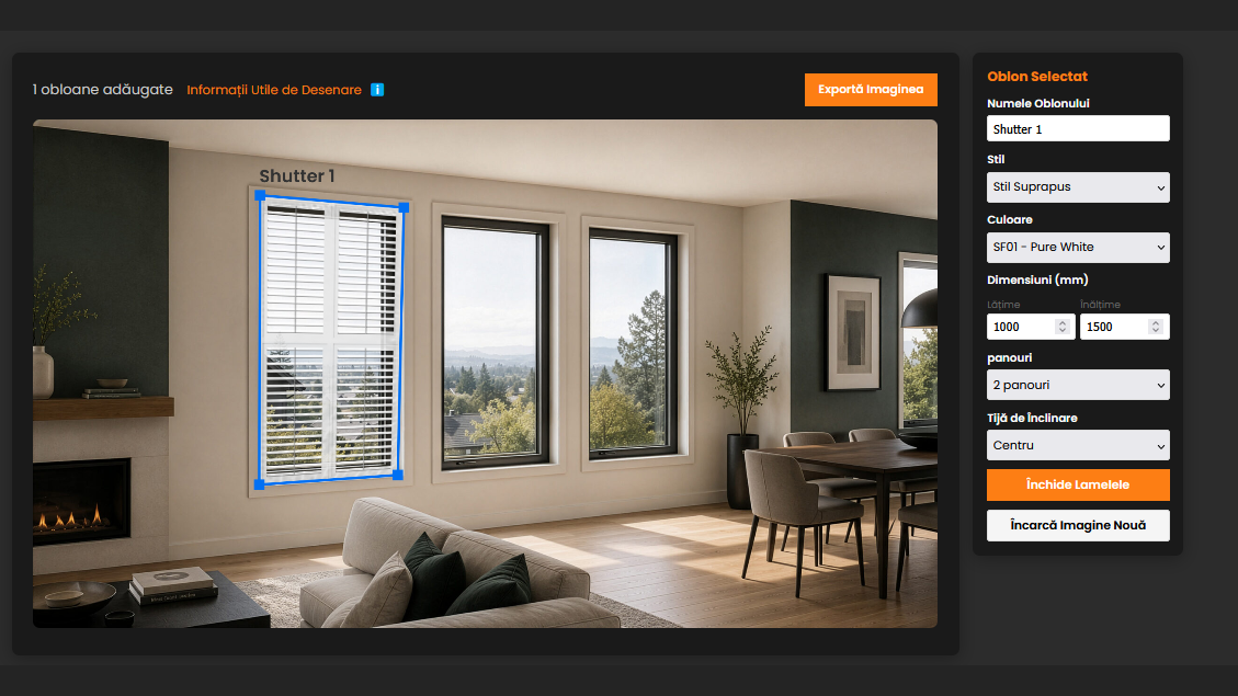Perspective calibration and window opening measurement alignment