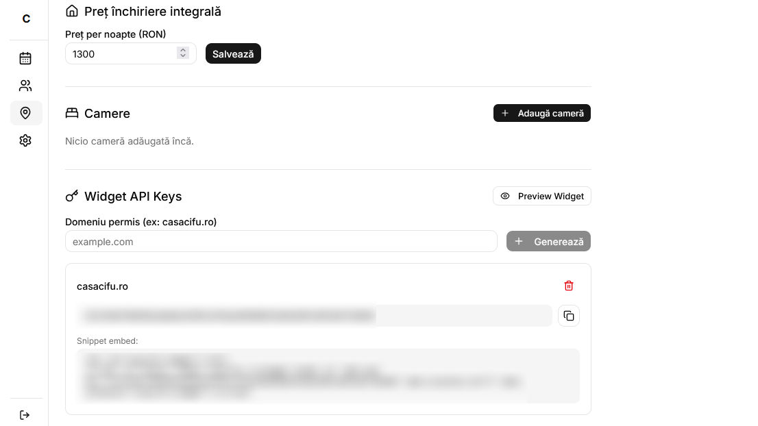 Multi-location property management and availability settings